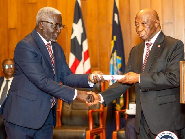 President Boakai Commissions NLA-Liberia Director General, Hon. Peter L. Solo in Monrovia